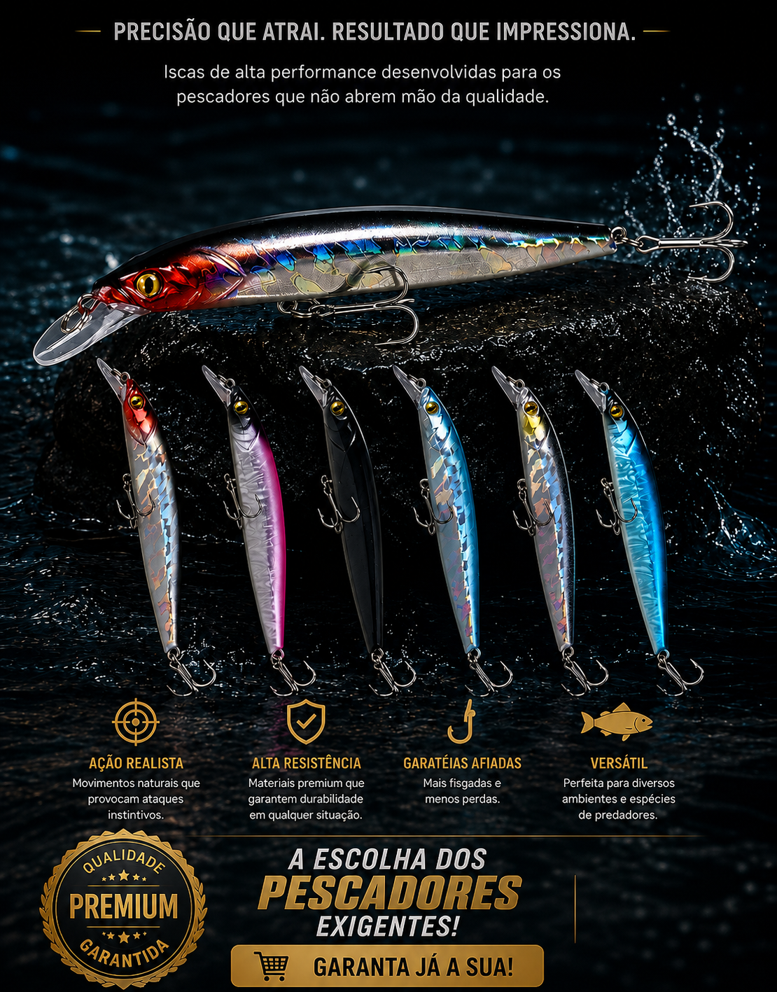 Isca Artificial Flutuante Meia Água 10 Cm  7g | Chocalho