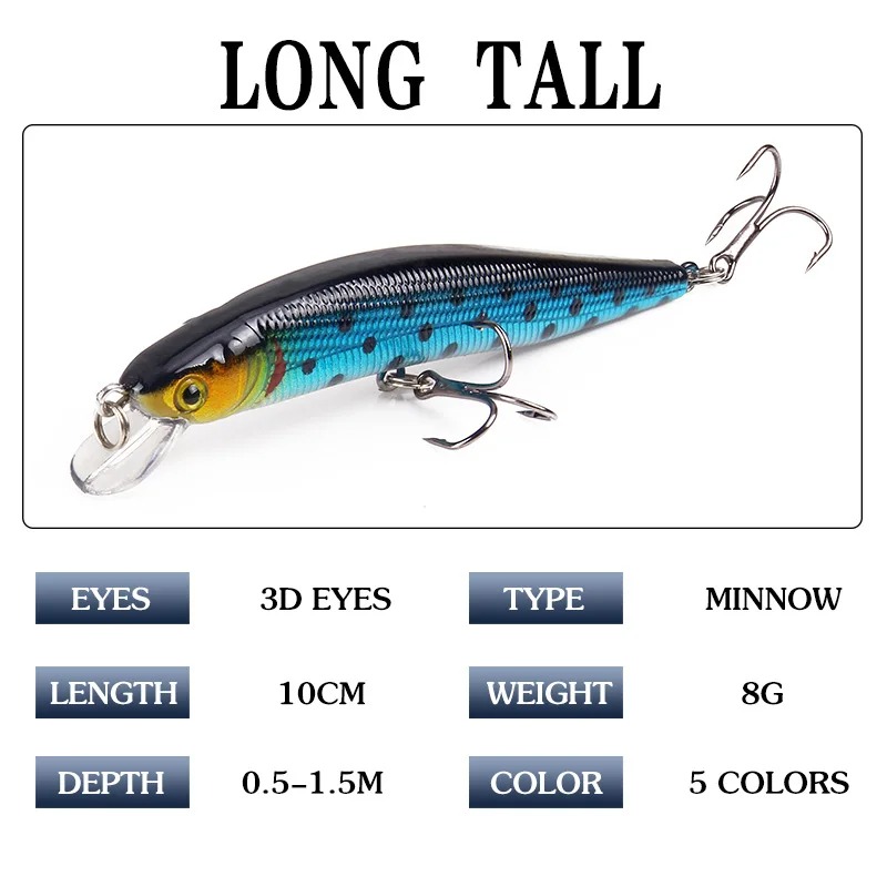 Isca Artificial Minnow Billings 10cm 8g Flutuante