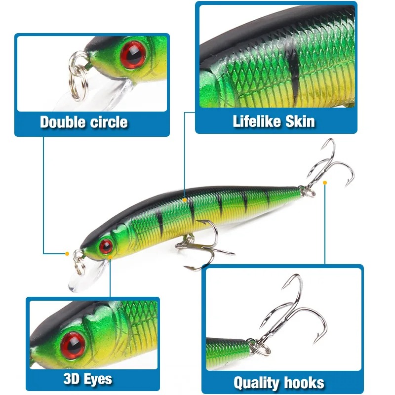 Isca Artificial Minnow Billings 10cm 8g Flutuante